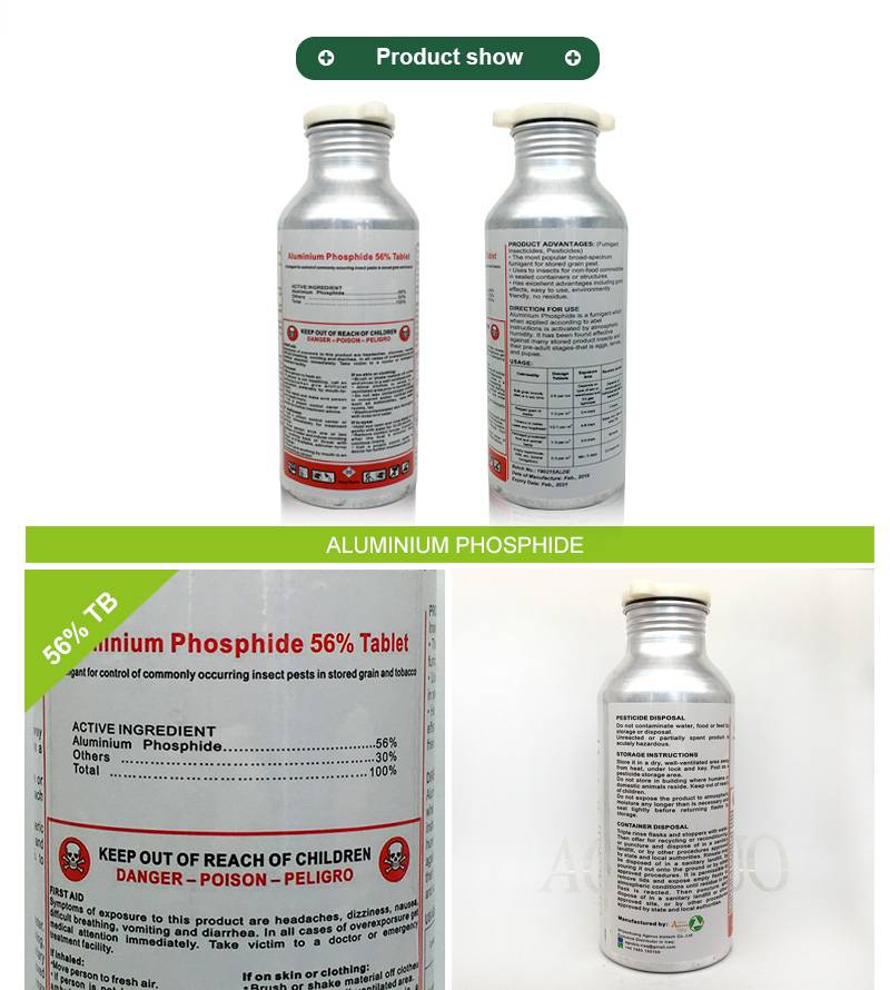 Aluminum phosphide fumigation tablets
